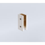 NNEDSZ 70x210cm Single Shower Glass Screen with Nickel Wall U-Brackets