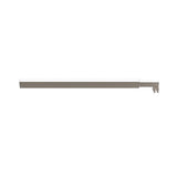 NNEDSZ 80x200cm Single Shower Glass Screen with Nickel U-brackets & Square Pole
