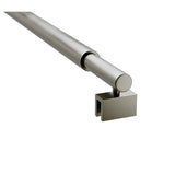NNEDSZ 80x200cm Single Shower Glass Screen with Gunmetal U-brackets & Round Pole