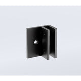 NNEDSZ 80x200cm Single Shower Glass Screen with Black F-brackets & Round Pole
