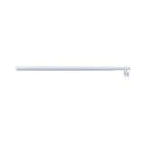 NNEDSZ 80x200cm Single Shower Glass Screen with White F-brackets & Round Pole