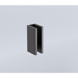 NNEDSZ 80x210cm Single Shower Glass Screen with Black U-brackets & Square Pole