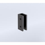 NNEDSZ 80x210cm Single Shower Glass Screen with Black U-brackets & Square Pole
