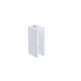 NNEDSZ 80x210cm Single Shower Glass Screen with White Wall U-Brackets