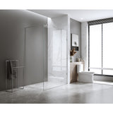 100x200cm Single Shower Glass Screen with Gunmetal Wall & Floor F Brackets