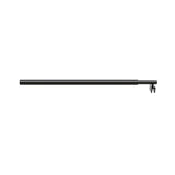 NNEDSZ 120x200cm Single Shower Glass Screen with Black F-brackets & Round Pole