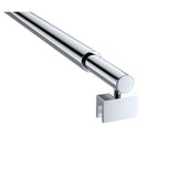 NNEDSZ 120x210cm Single Shower Glass Screen with Chrome U-brackets & Round Pole