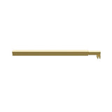 NNEDSZ 120x210cm Single Shower Glass Screen with Gold U-brackets & Square Pole