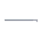 NNEDSZ 120x210cm Single Shower Glass Screen with Chrome F-brackets & Square Pole