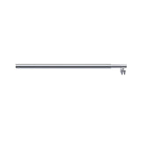 NNEDSZ 120x210cm Single Shower Glass Screen with Chrome F-brackets & Round Pole