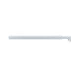 NNEDSZ 120x210cm Single Shower Glass Screen with White F-brackets & Square Pole