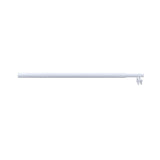 NNEDSZ 120x210cm Single Shower Glass Screen with White F-brackets & Round Pole