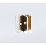 NNEDSZ 120x210cm Single Shower Glass Screen with Nickel Wall F-Brackets
