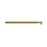 NNEDSZ 80x200cm Single Shower Glass Screen with Gold Wall Channel & Square Pole