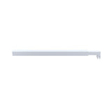 NNEDSZ 80x200cm Single Shower Glass Screen with White Wall Channel & Square Pole