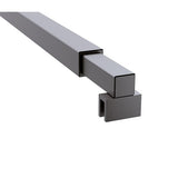 NNEDSZ 80x200cm Single Shower Glass Screen with Gunmetal Wall Channel & Square Pole