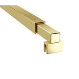 NNEDSZ 120x210cm Single Shower Glass Screen with Gold Wall Channel & Square Pole