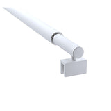 NNEDSZ 120x210cm Single Shower Glass Screen with White Wall Channel & Round Pole