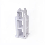NNEDSZ Rotating Bookcase Bookshelf Kid's Book Organiser Rack Wooden Castle Display Shelf