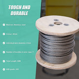 NNEDSZ 50m Stainless Steel Wire Rope Cable 5mm 316 A4 7x7 Balustrade Fence