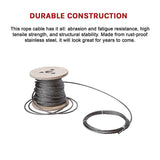 NNEDSZ 50m Stainless Steel Wire Rope Cable 5mm 316 A4 7x7 Balustrade Fence