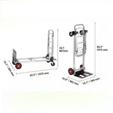 NNEDSZ Hand Truck 2 in 1 Folding Dolly Cart 180kg Capacity Heavy Duty Aluminium