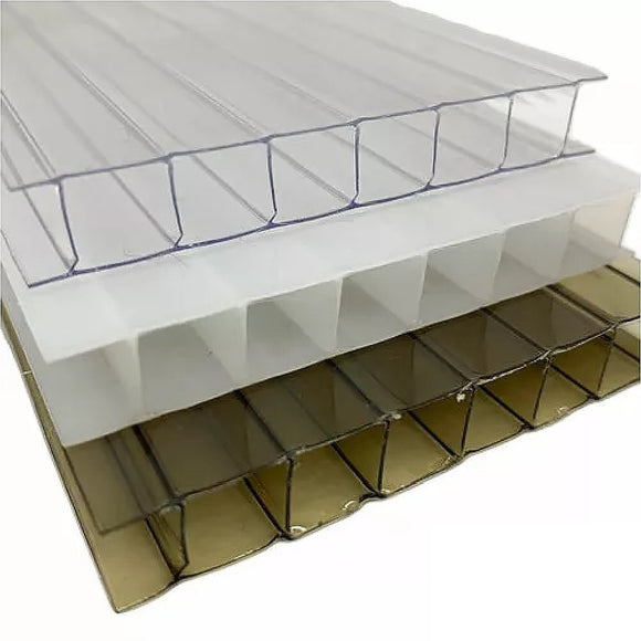 NNEDSZ 16mm Polycarbonate Roofing Sheets Tinted Bronze UV Roof 1050x2100mm Bulk 5 Pack