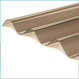 NNEDSZ 8mm PVC Corrugated Roofing Sheets Clear UV Roof 836x2000mm Bulk 10 Pack