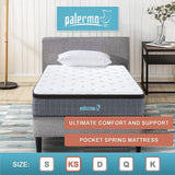 NNEDSZ Mattress King Single Euro Top Pocket Spring Motion Isolation CertiPUR-US Certified