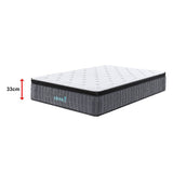 NNEDSZ Mattress King Single Euro Top Pocket Spring Motion Isolation CertiPUR-US Certified