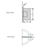 NNEDSZ 90 Degree Stainless steel Glass Shower Door L-Hinge in Black