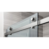 NNEDSZ Frameless Glass Sliding Door Shower Screen Rail in Black