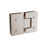 NNEDSZ 180 Degree Brass Glass to Glass Shower Door Hinge in Nickel