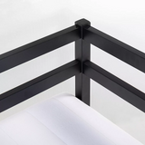 NNEDSZ Single Daybed Metal Frame Sofa Premium Black Day Bed Steel Support