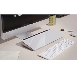 NNEDSZ Glass Desktop Buddy Whiteboard Office Writing Desk