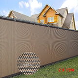 NNEDSZ 15m x 2m Fence Windscreen Privacy Screen Shade Cover Coffee Fabric Mesh Garden