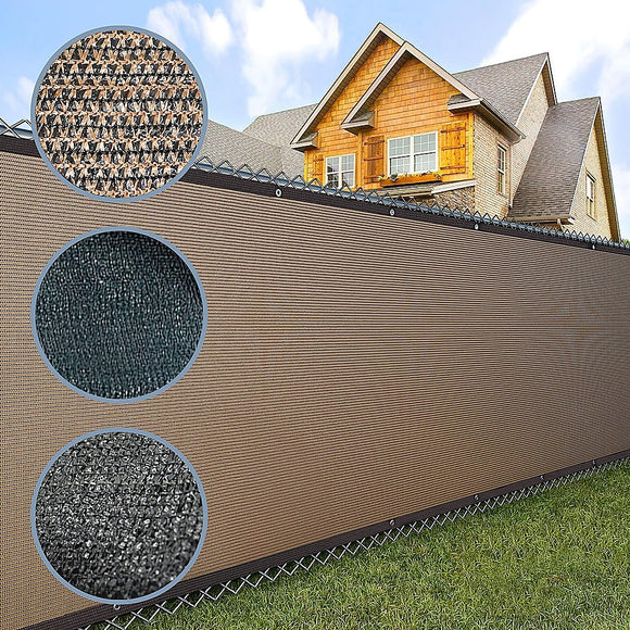 NNEDSZ 15m x 2m Fence Windscreen Privacy Screen Shade Cover Dark Green Fabric Mesh Garden