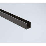 NNEDSZ 90cm Wall to Wall Frameless Shower Screen with Black Channel and SS Hinges , Round Handle