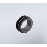 NNEDSZ 120cm Wall to Wall Frameless Shower Screen with Black Channel and SS Hinges , Round Handle