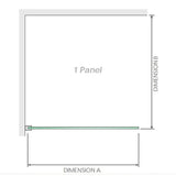 NNEDSZ 120x80cm Corner Frameless Shower Screen with Black Brackets and Brass Hinges, Round Handle