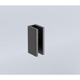 NNEDSZ 120x80cm Corner Frameless Shower Screen with Black Brackets and Brass Hinges, Round Handle