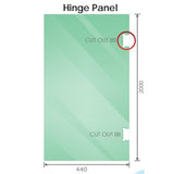 100x110cm Double Door Corner Shower with Gunmetal Channels and SS Hinges, Round Handle