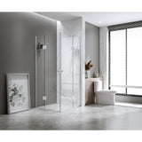 110x120cm Double Door Corner Shower with Gunmetal Channels and SS Hinges, Round Handle