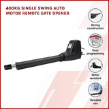 NNEDSZ 400KG Single Swing Auto Motor Remote Gate Opener With 10W Mono Backup Solar
