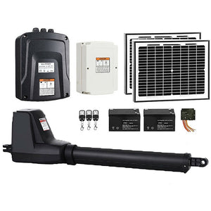 NNEDSZ 400KG Single Swing Auto Motor Remote Gate Opener With 20W Mono Backup Solar