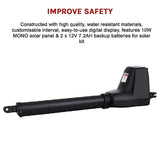 NNEDSZ 400KG Single Swing Auto Motor Remote Gate Opener With 20W Mono Backup Solar
