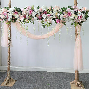 NNEDSZ 1M Artificial Flower Runner Arrangement Panel Wall Rose DIY Wedding Party Décor