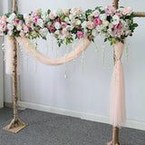 NNEDSZ 1M Artificial Flower Runner Arrangement Panel Wall Rose DIY Wedding Party Décor