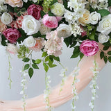 NNEDSZ 1M Artificial Flower Runner Arrangement Panel Wall Rose DIY Wedding Party Décor