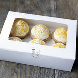 NNEDSZ Cupcake Box 6 Holes Window Cake Party Favour 100 Boxes